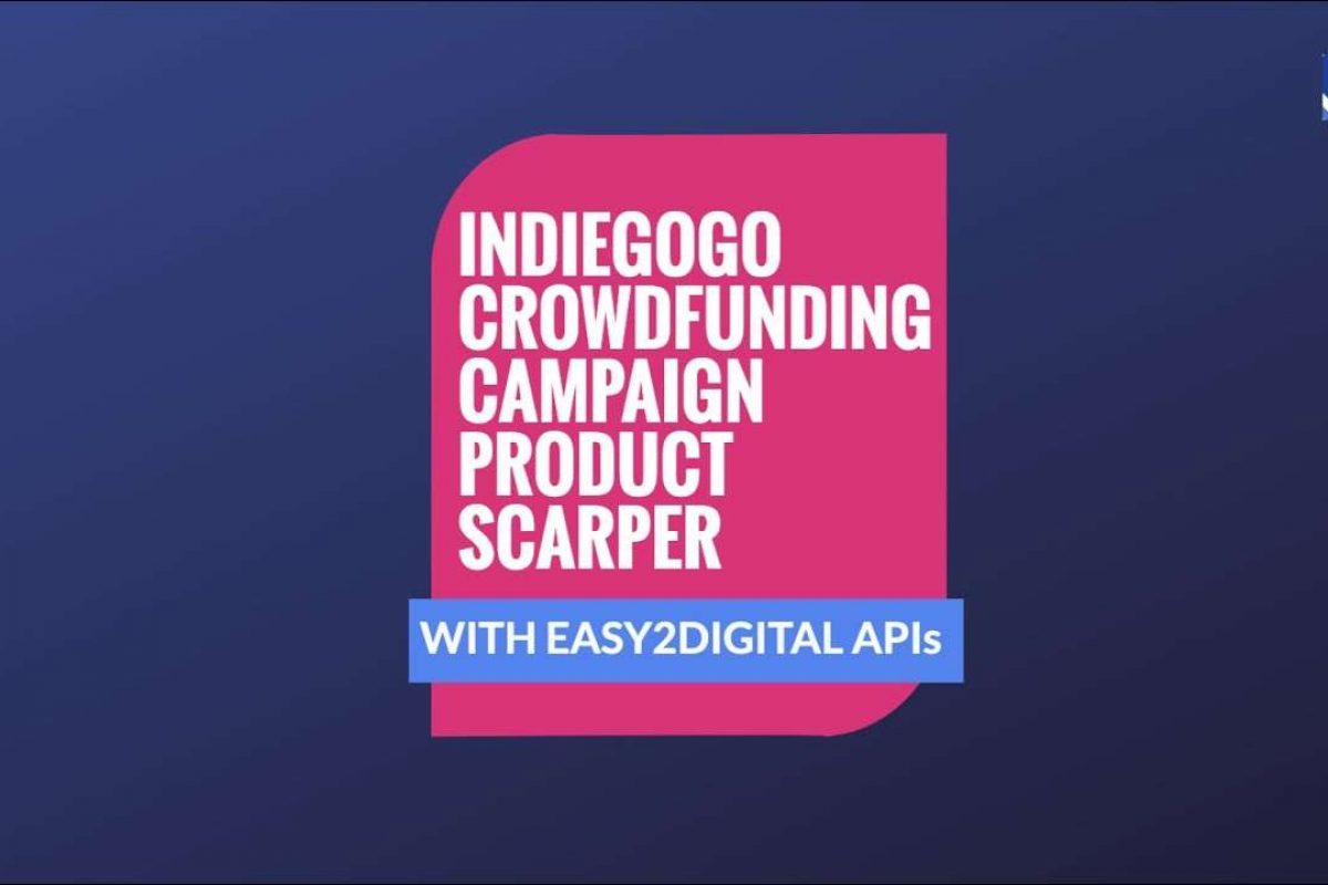 Indiegogo Bot, um die beliebtesten Crowdfunding -Projekte abzukratzen