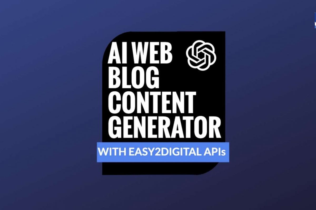 Zutaten zum Erstellen eines Blog-Content-Generators unter Verwendung von OpenAI GPT3.5 und Easy2Digital-API